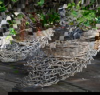 Weaving Woven Basket with Leather Handle - Accommodation Cooktown