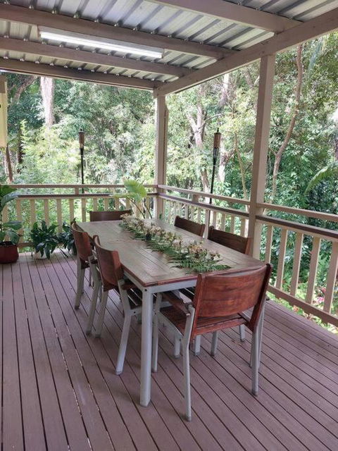 Rainforest Retreat-Fireplace-BBQ-3 Acres- - Accommodation Cooktown 3