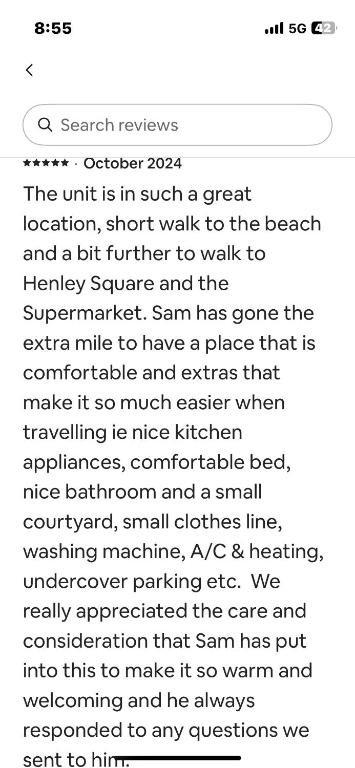 Sams Henley Beach Garden Unit - Accommodation Cooktown 1